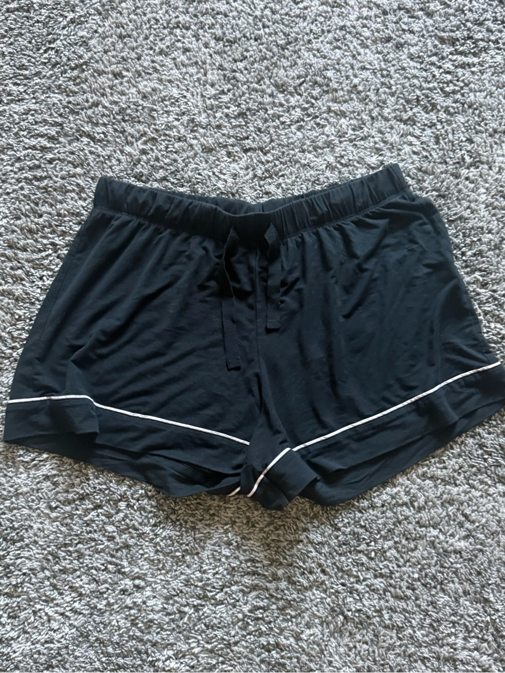Victoria's Secret Black Lounge Shorts with White Piping